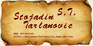 Stojadin Tarlanović vizit kartica